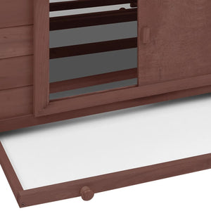 Pollaio 152 x 96 x 110 cm in legno massello di abete moka e bianco 02_0001706