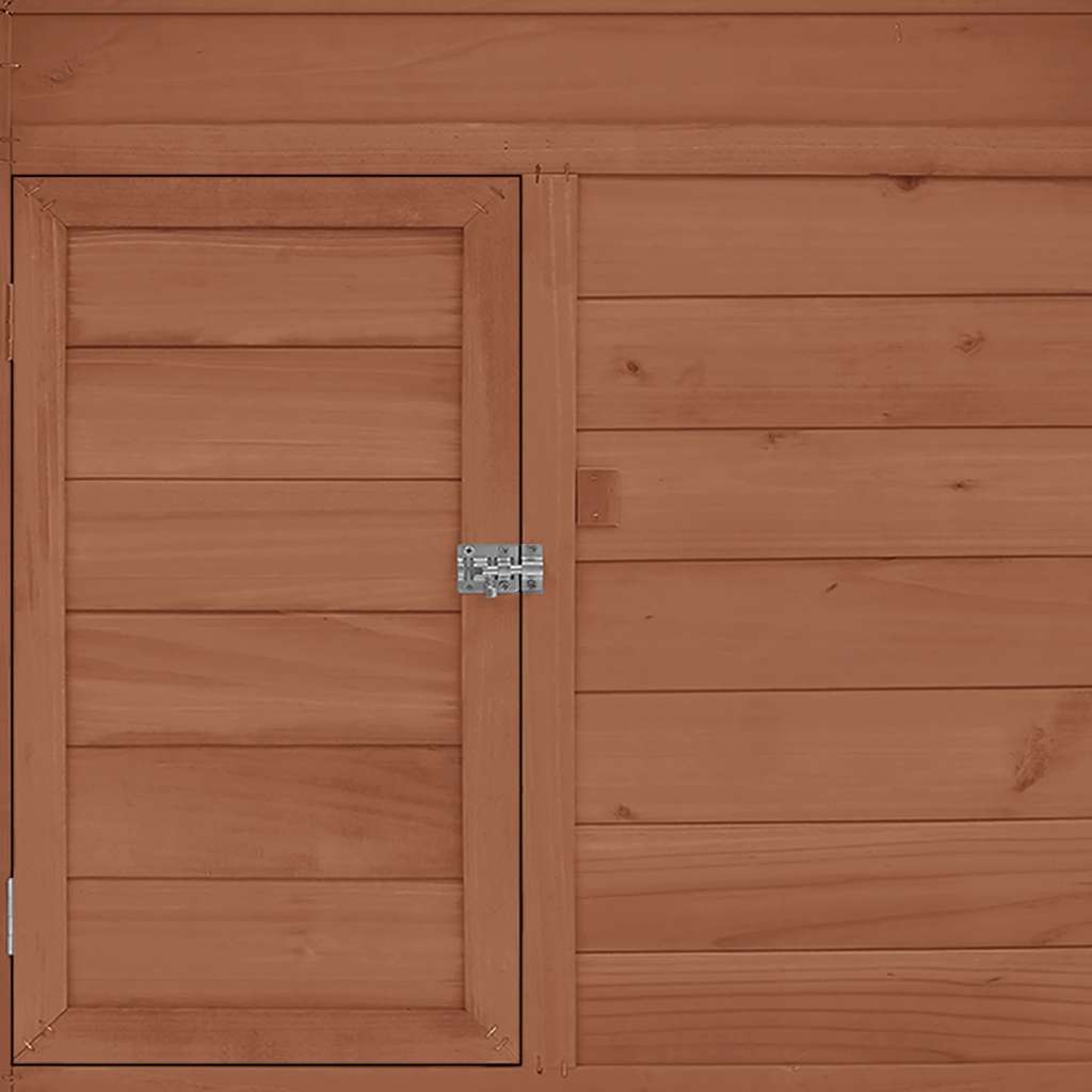 Pollaio Moka e Bianco 150x96x110 cm Legno Massello di Abete 171461