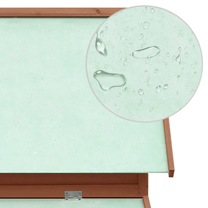 Pollaio Moka e Bianco 150x96x110 cm Legno Massello di Abete 171461