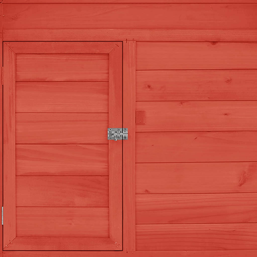 Pollaio Rosso e Bianco 150x96x110 cm Legno Massello di Abete 171462