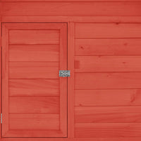 Pollaio Rosso e Bianco 150x96x110 cm Legno Massello di Abete 171462