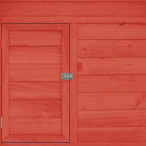 Pollaio Rosso e Bianco 150x96x110 cm Legno Massello di Abete 171462