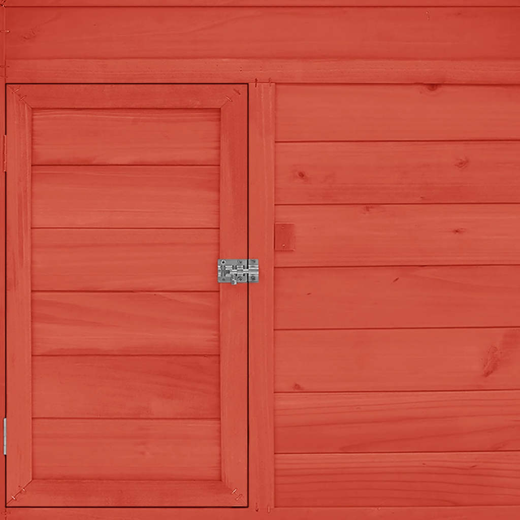 Pollaio Rosso e Bianco 152x96x110 cm in Legno Massello di Abete cod mxl 50268