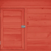 Pollaio Rosso e Bianco 152x96x110 cm in Legno Massello di Abete cod mxl 50268