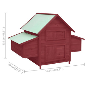Pollaio 152 x 96 x 110 cm in legno massello di abete rosso e bianco 02_0001709