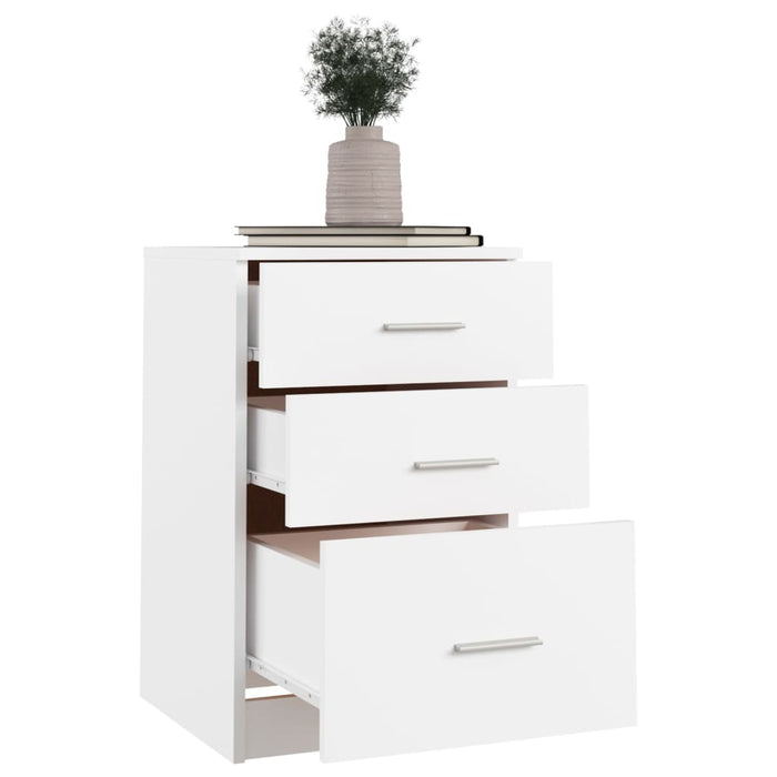 Comodino Bianco 40x40x63 cm in Legno Multistrato 808639