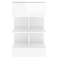 Comodini 2 pz Bianco Lucido 40x35x65 cm cod mxl 49635
