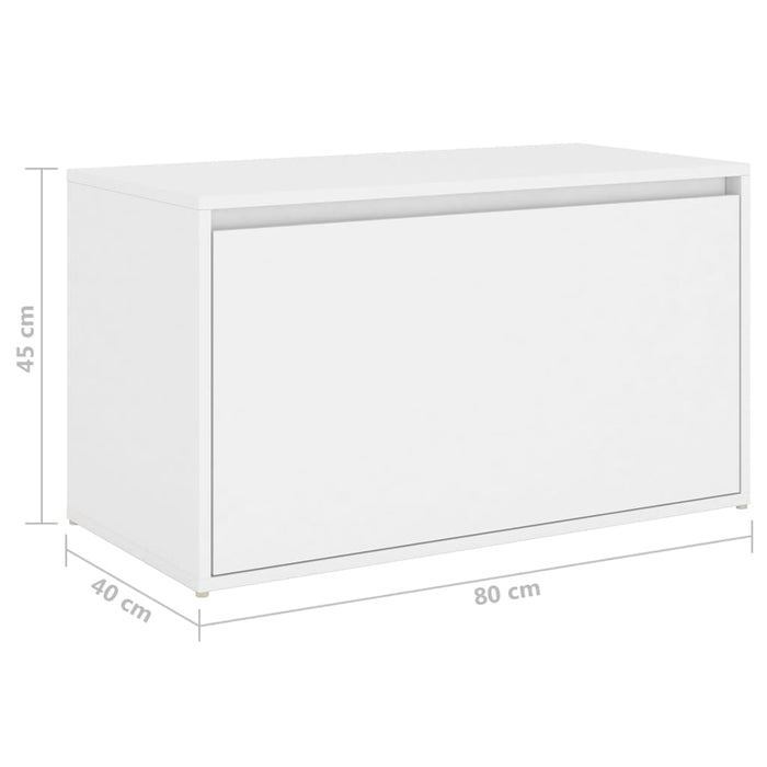 Panca da ingresso panca 80 x 40 x 45 cm in truciolare bianco 02_0010857