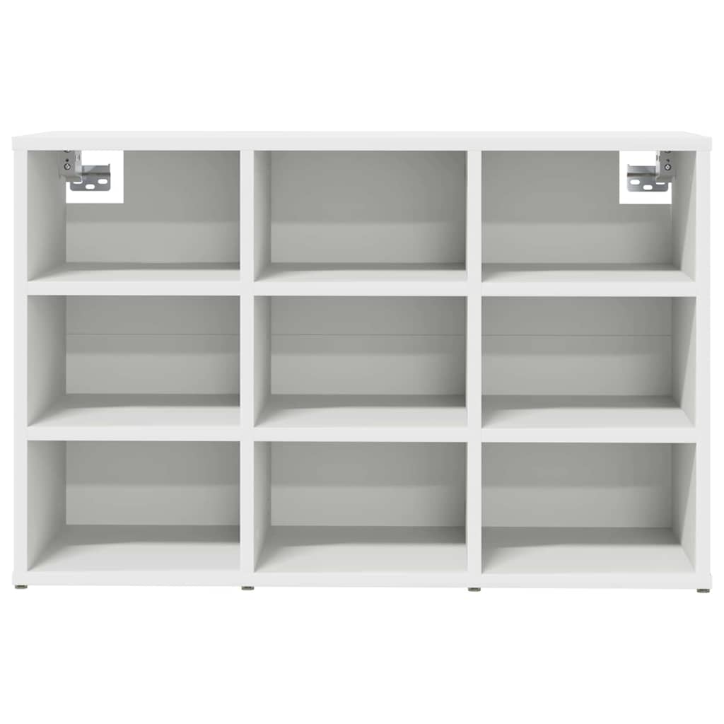 vidaXL Scarpiera Bianco 77.5 x 30 x 51 cm Legno multistrato