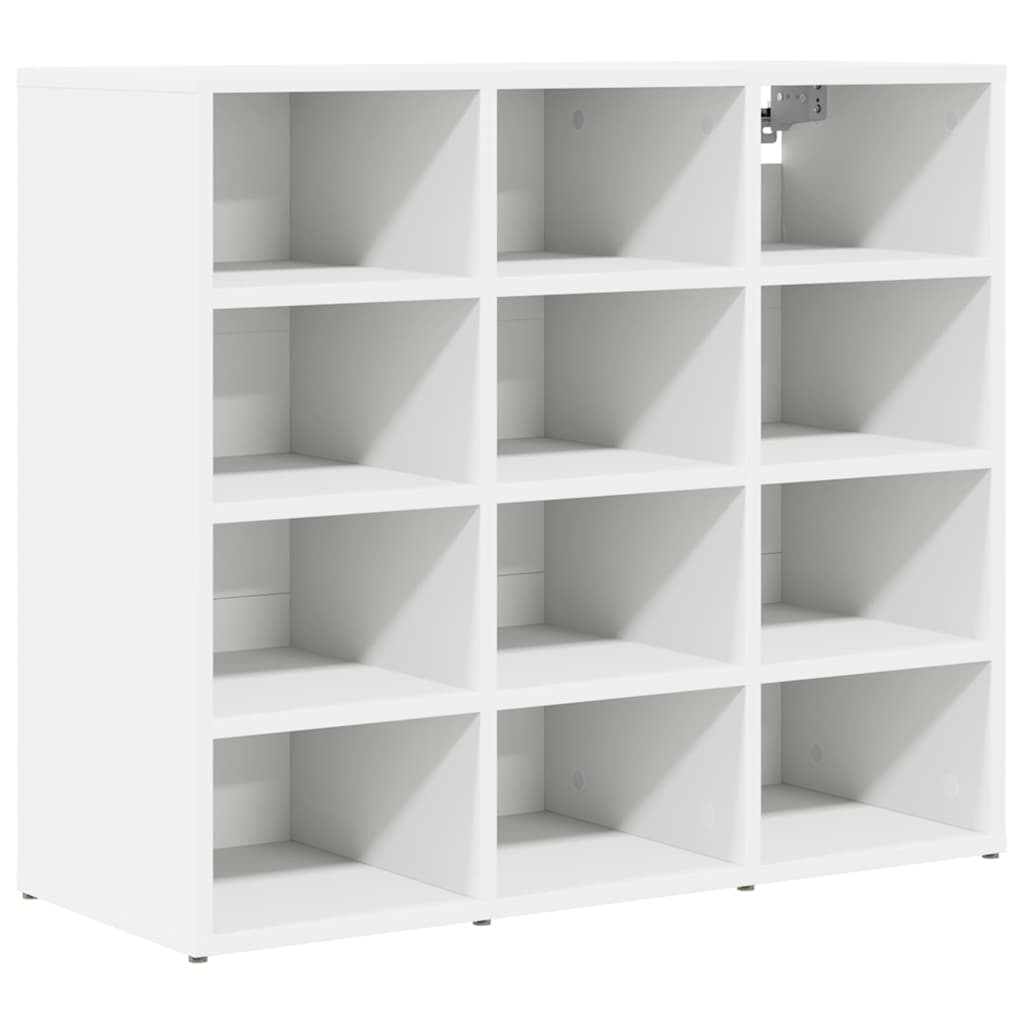 vidaXL Scarpiera Bianco 77.5 x 30 x 67 cm Legno multistrato