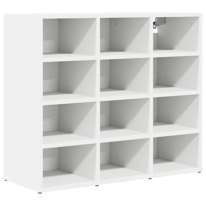 vidaXL Scarpiera Bianco 77.5 x 30 x 67 cm Legno multistrato