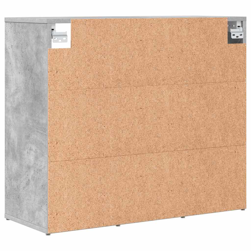 vidaXL Scarpiera Grigio cemento 77.5 x 30 x 67 cm Legno multistrato