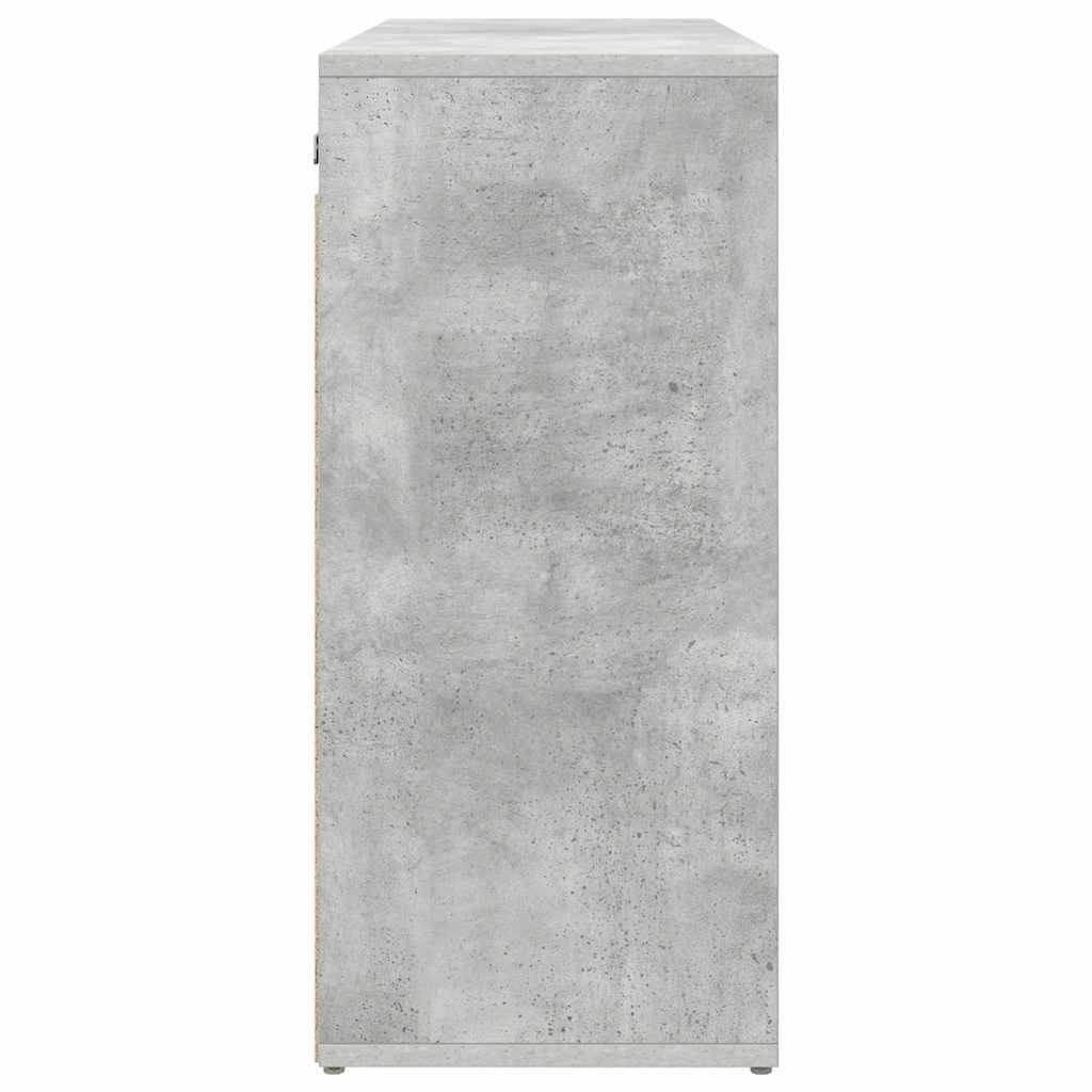 vidaXL Scarpiera Grigio cemento 77.5 x 30 x 67 cm Legno multistrato