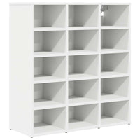 vidaXL Scarpiera Bianco 77.5 x 30 x 83.5 cm Legno multistrato