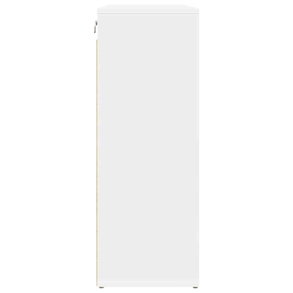 vidaXL Scarpiera Bianco 77.5 x 30 x 83.5 cm Legno multistrato