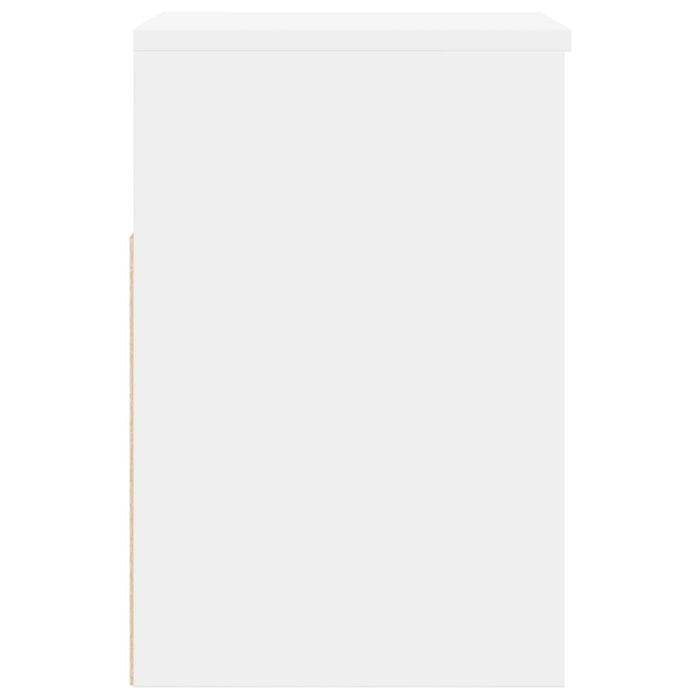 Panca Portascarpe Bianca 60x30x45cm in Truciolato 808738