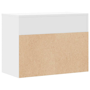 Panca Portascarpe Bianca 60x30x45cm in Truciolato 808738