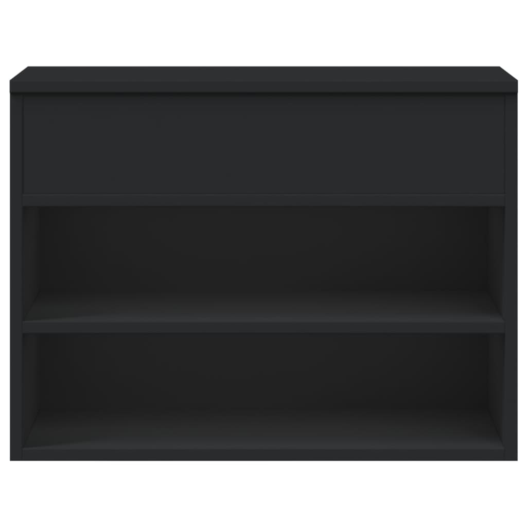 Panca Portascarpe Nera 60x30x45cm in Truciolato 808739