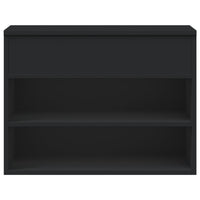 Panca Portascarpe Nera 60x30x45cm in Truciolato 808739