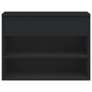 Panca Portascarpe Nera 60x30x45cm in Truciolato 808739