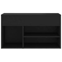 Panca Portascarpe Nera 80x30x45 cm in Truciolato 808748