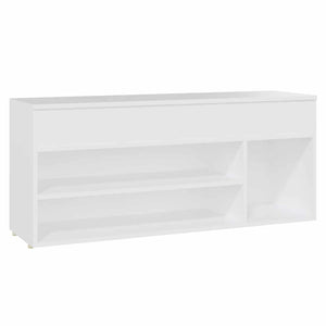 Panca Portascarpe Bianco 105x30x45 cm in Truciolato 808756