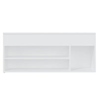 Panca Portascarpe Bianco 105x30x45 cm in Truciolato 808756