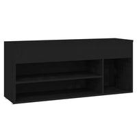 Panca Portascarpe Nera 105x30x45 cm in Truciolato 808757