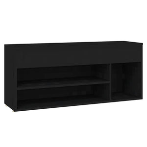 Panca Portascarpe Nera 105x30x45 cm in Truciolato 808757