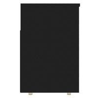 Panca Portascarpe Nera 105x30x45 cm in Truciolato 808757