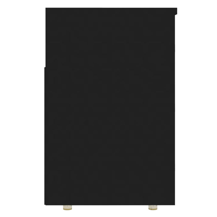 Panca Portascarpe Nera 105x30x45 cm in Truciolato 808757