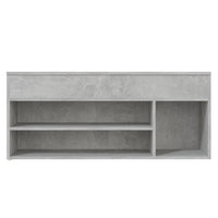 Panca Portascarpe Grigio Cemento 105x30x45 cm in Truciolato 808760