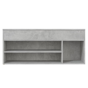 Panca Portascarpe Grigio Cemento 105x30x45 cm in Truciolato 808760