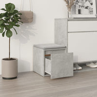 Cassetto Contenitore Grigio Cemento 40,5x40x40 cm in Legno 808778