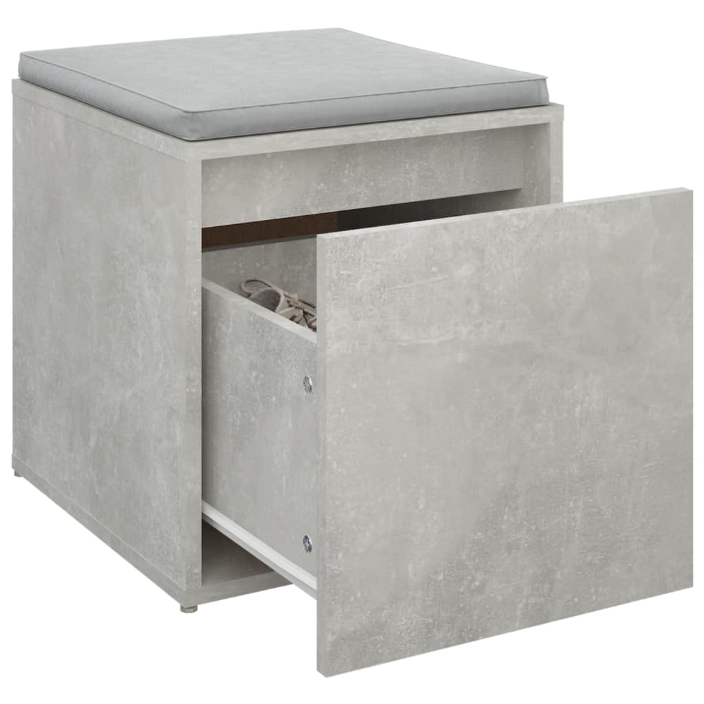 Cassetto Contenitore Grigio Cemento 40,5x40x40 cm in Legno 808778