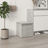 Cassetto Contenitore Grigio Cemento 40,5x40x40 cm in Legno 808778