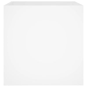 Vassoio per fioriera aiuola rialzata piante fiori terrazza giardino 40 x 40 x 40 cm Bianco MDF 02_0037550