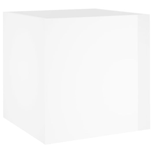 Fioriera Bianco Lucido 40x40x40 cm in Legno Multistrato 808798