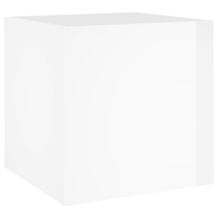 Fioriera Bianco Lucido 40x40x40 cm in Legno Multistrato 808798