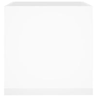 Fioriera Bianco Lucido 40x40x40 cm in Legno Multistrato