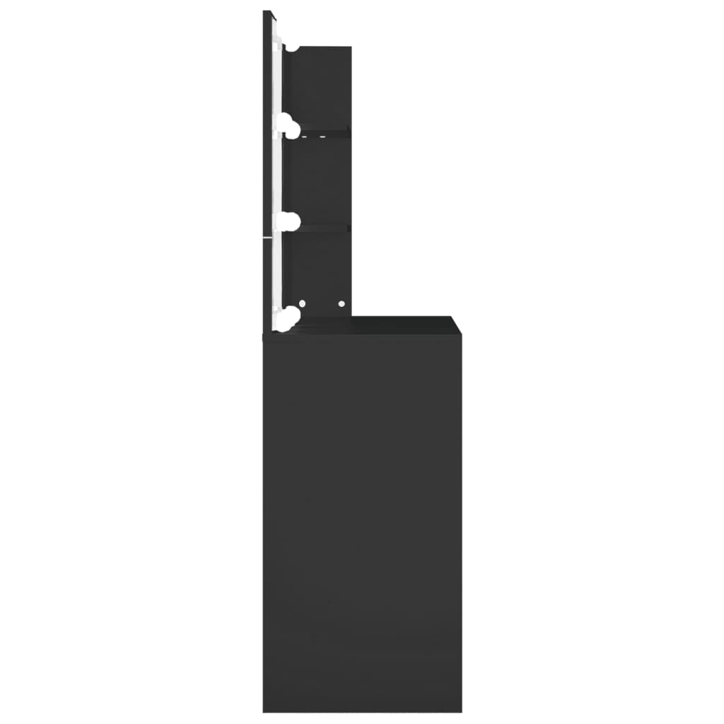 Toeletta con LED Nera 74,5x40x141 cm 808802