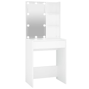 Toilette dal design moderno con LED 60 x 40 x 140 cm bianco 02_0006244