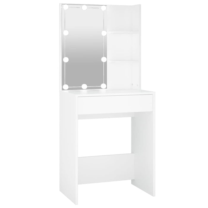 Toilette dal design moderno con LED 60 x 40 x 140 cm bianco 02_0006244
