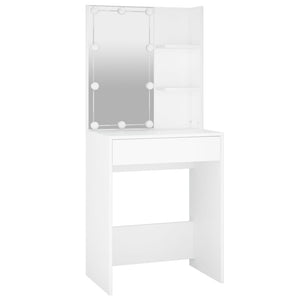 Toilette dal design moderno con LED 60 x 40 x 140 cm bianco 02_0006244