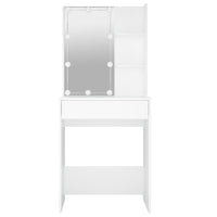 Toilette dal design moderno con LED 60 x 40 x 140 cm bianco 02_0006244