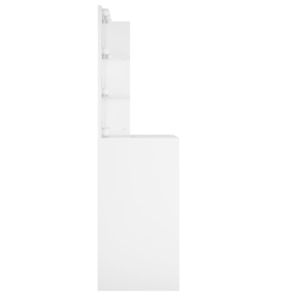 Toilette dal design moderno con LED 60 x 40 x 140 cm bianco 02_0006244
