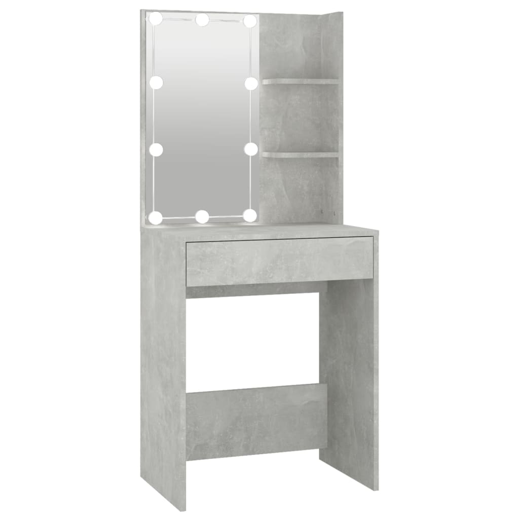 Toilette dal design moderno con LED 60 x 40 x 140 cm grigio 02_0006393