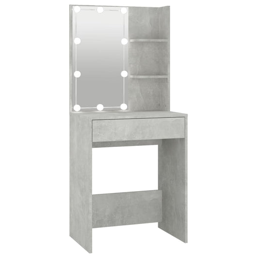 Toilette dal design moderno con LED 60 x 40 x 140 cm grigio 02_0006393