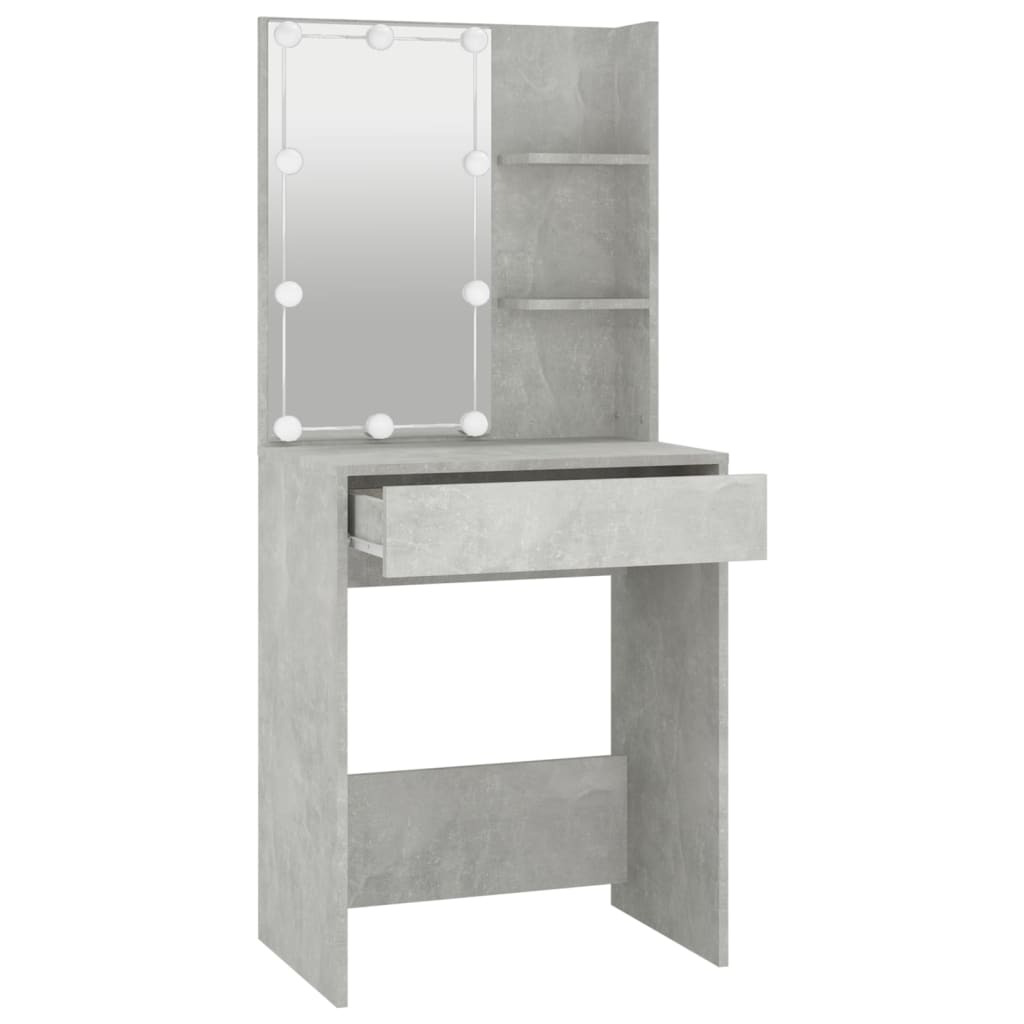 Toilette dal design moderno con LED 60 x 40 x 140 cm grigio 02_0006393