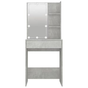 Toeletta con LED Grigio Cemento 60x40x140 cm 808832